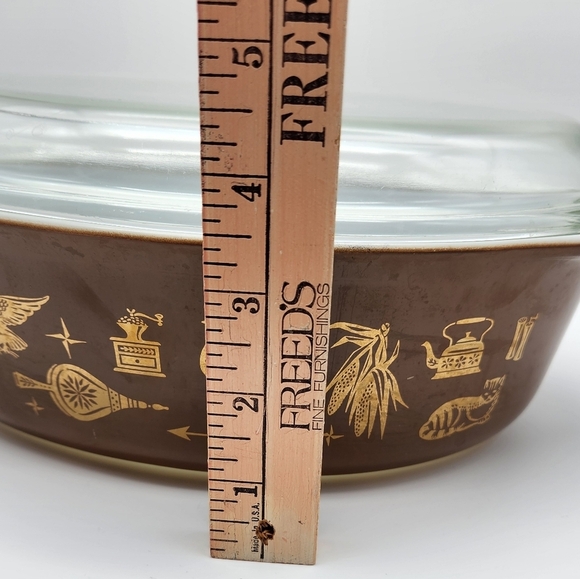 Vintage Pyrex Early American Design 2.5 Quart Casserole Dish With Lid 045 - Picture 6 of 10